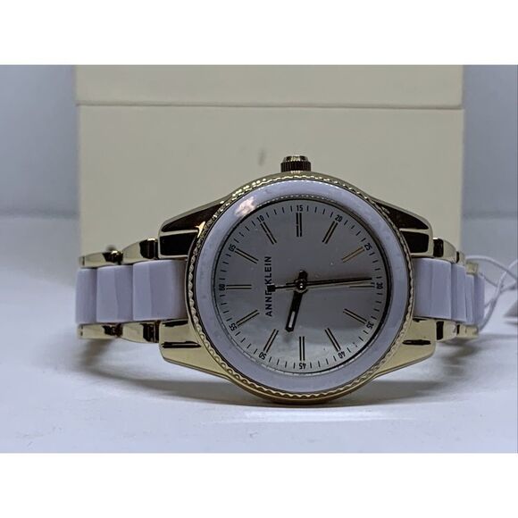 Anne Klein AK/3212 Women's White/Gold Bracelet Analog Dial Quartz Watch WAT168 - Picture 7 of 12